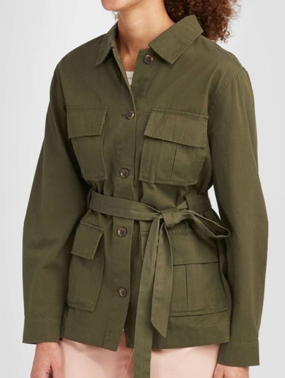 A NEW DAY Short Trench With Waist Tie